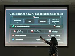 Mou Rakshit presenting Databricks Genie at Day of Data Detroit 2026